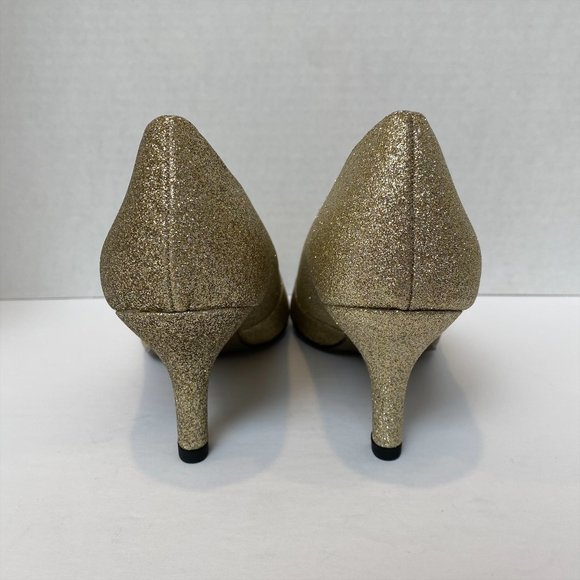 Easy Street - Alive @5 - Ravish Pump - Gold Glitter - Size 9 W - New in Box - Picture 4 of 11